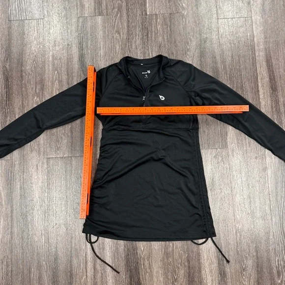 Baleaf Black Long Sleeve Rash Guard Swim Dress UPF 50 Sun Protection Size L - Picture 5 of 7